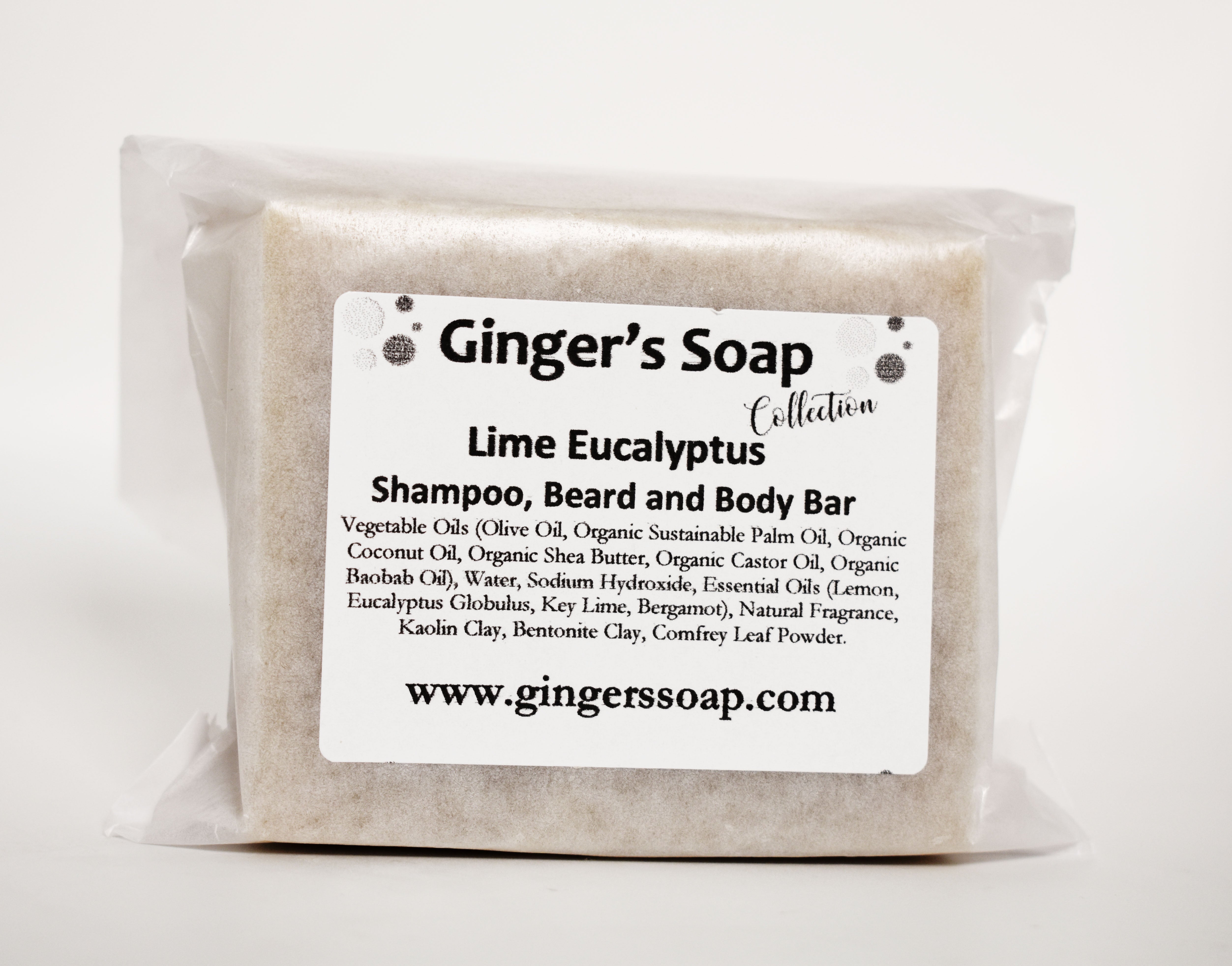 Lime Eucalyptus Shampoo, Beard and Body Bar